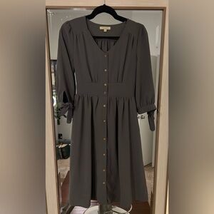 Polagram if this world was mine tiered half-sleeve-dress Grey sz S